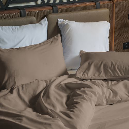 PARURE HOUSSE DE COUETTE COTONELLE TAUPE