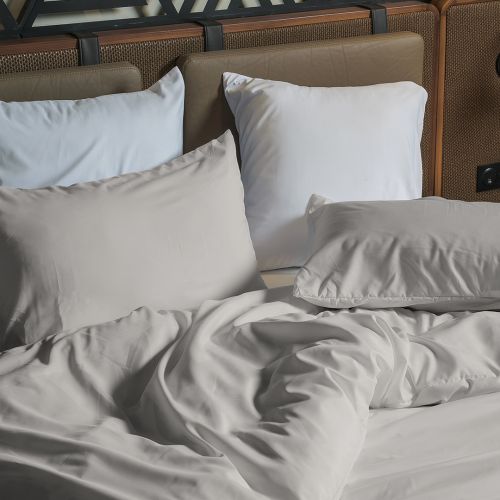 PARURE HOUSSE DE COUETTE COTONELLE BEIGE CLAIR