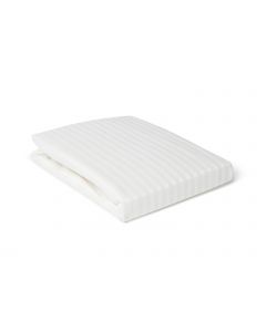 PARURE  HOUSSE DE COUETTE RAYÉE BLANCHE