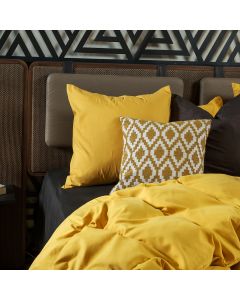 PARURE HOUSSE DE COUETTE COTONELLE MOUTARDE